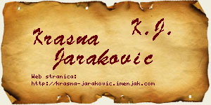 Krasna Jaraković vizit kartica